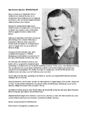 A preview of a PDF biography for Kraljevich, Mark